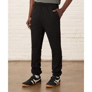 Pact Medium Sweatpant Organic Brushed Fleece Cotton Black Men's M